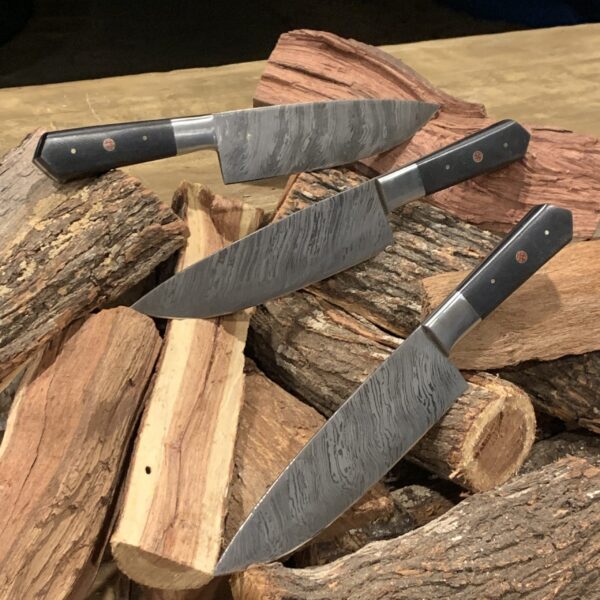Classic 8" Hand-Forged Damascus Chef Knife - Image 3